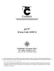 Test 4 (Form 66F) <b>ACT</b> Practice Test 5 (Form 67A) <b>ACT</b> Practice Test 6 (Form <b>16MC1</b>) <b>ACT</b> Practice Test 7 (Form 16MC2) <b>ACT</b> Practice Test 8. . 16mc1 act pdf